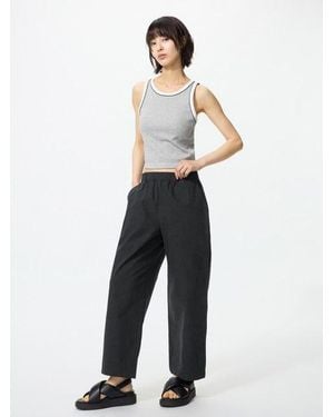 Uniqlo Cotton Relaxed Ankle Trousers - Black