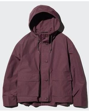 Uniqlo Utility Cotton Blend Parka - Purple