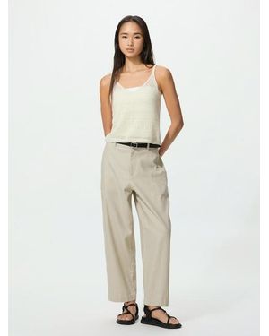 Uniqlo Linen Cotton Tapered Trousers - White