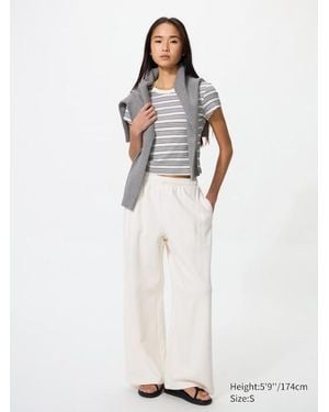 Uniqlo Wide Sweat Trousers - White