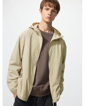 Uniqlo Uv Protection Pocketable Parka - Natural