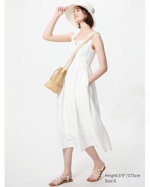 Uniqlo Shirring Dress (Sleeveless) in White | Lyst UK Uniqlo Shirring Dress (Sleeveless) in White | Lyst UK