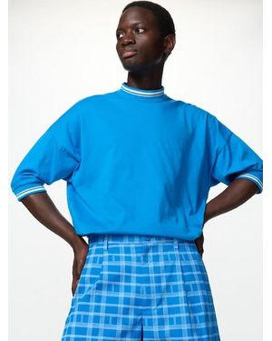Uniqlo 100% Supima Cotton Oversized T-Shirt - Blue