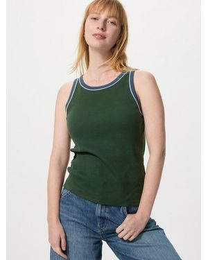 Uniqlo Ribbed Bra Top (Ringer, Regular Length) - Green