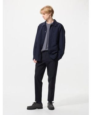 Uniqlo Smart Ankle Trousers (Cotton) - Blue