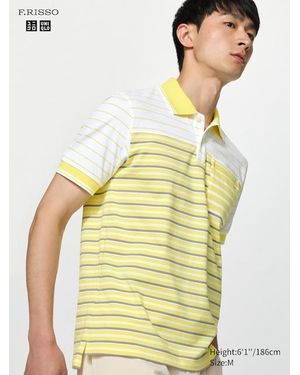 Uniqlo Polo Dry Piqué A Righe Multicolore - Giallo