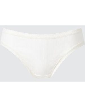 Uniqlo Bikini Briefs (Pointelle) - White
