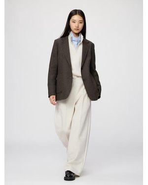 Uniqlo Sweat Straight Trousers (Longer) - White
