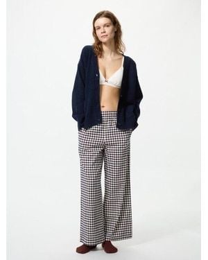 Uniqlo Easy Hose (Flanell, Kariert) - Blau
