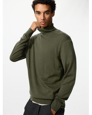 Uniqlo 100% Merino Turtleneck Jumper - Green