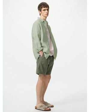 Uniqlo Linen Blend Easy Shorts - Green