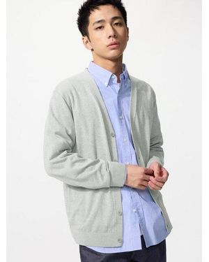 Uniqlo Knit V Neck Cardigan - Blue