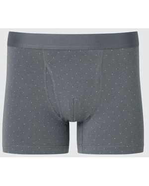 Uniqlo Cotton Boxer Briefs (Dotted) - Grey
