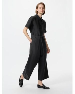 Uniqlo Linen Blend Jumpsuit - White