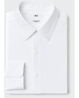 Uniqlo Super Non Iron Slim Fit Jersey Shirt (Regular Collar) - White
