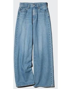 Uniqlo High Rise Wide Jeans - Blue