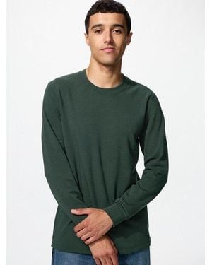 Uniqlo Heattech Ultra Warm Thermo Langarmshirt (Rundhals) - Grün