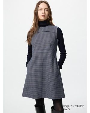 Uniqlo Vestito Corto Senza Maniche - Blu