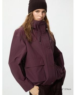 Uniqlo Utility Parka (Baumwollmix) - Lila