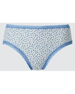 Uniqlo Bikini Slip (Blumen) - Blau