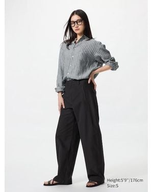 Uniqlo Jersey Barrel Leg Trousers (Longer) - Black