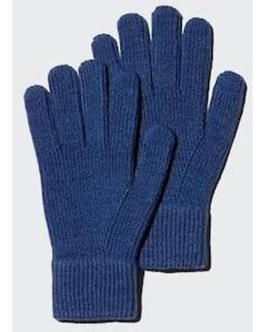 Uniqlo Heattech Knit Gloves - Blue