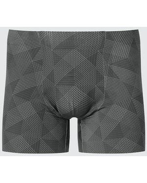 Uniqlo Airism Seamless Boxer Briefs (Printed) - Grey