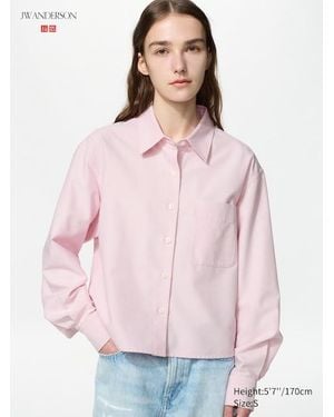Uniqlo Camisa Oxford Cuadrada - Rosa