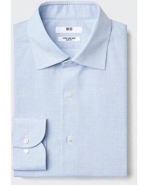 Uniqlo Super Non-Iron Slim Fit Shirt (Spread Collar, Check) - Blue
