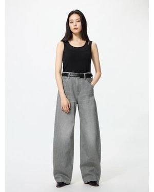 Uniqlo Baggy Barrel Leg Jeans - Grey