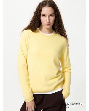 Uniqlo 100% Cashmere Crew Neck Jumper - Yellow