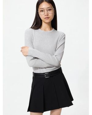 Uniqlo Soft Ribbed T-Shirt (Long Sleeve) - White