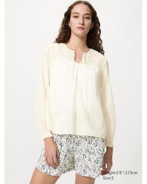Uniqlo Drape Easy Shorts (Printed) - White