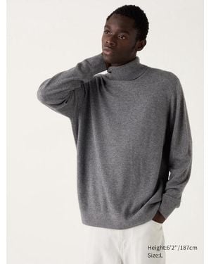 Uniqlo 100 Kaschmir Rollkragenpullover - Grau