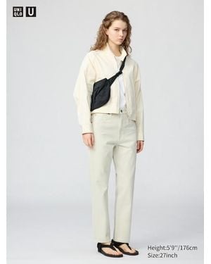 Uniqlo High Rise Regular Jeans - White