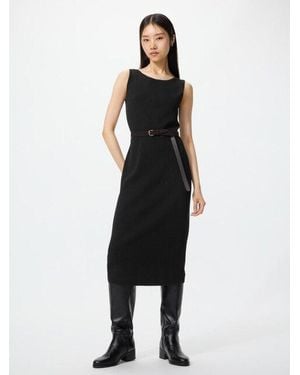 Uniqlo Washable Ribbed Knit Dress (Sleeveless) - Black