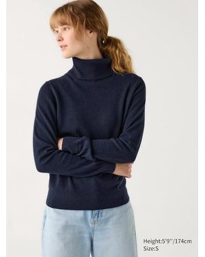 Uniqlo 100 Kaschmir Rollkragenpullover - Blau