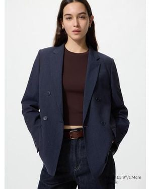 Uniqlo Double Breasted Jacket - Blue