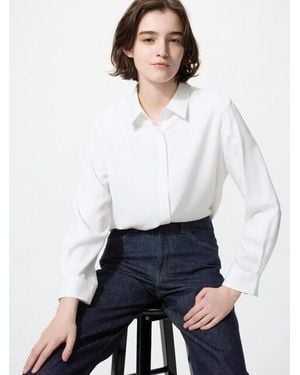Uniqlo Rayon Blouse - White