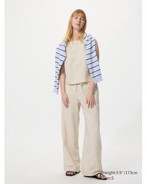 Uniqlo Linen Blend Easy Trousers (Longer) - White