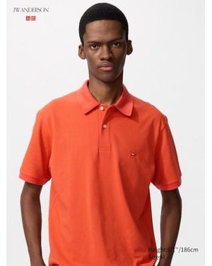 Uniqlo Dry Piqué Polo Shirt - Red