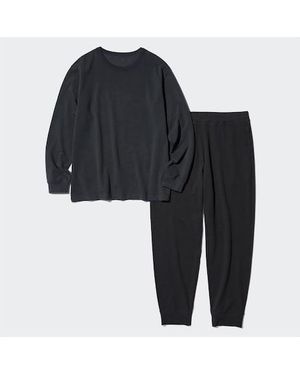Uniqlo Ultra Stretch Pyjama (Rundhals) - Schwarz
