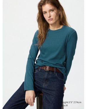 Uniqlo Maglia Soft A Coste - Blu