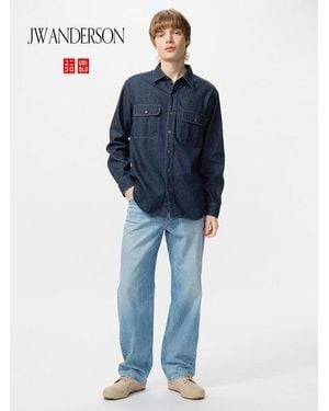 Uniqlo Straight Jeans (Longer) - Blue