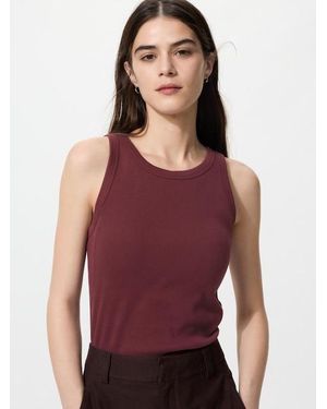 Uniqlo Ribbed Bra Top - Purple