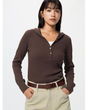 Uniqlo Hoodie T-Shirt (Long Sleeve) - Grey