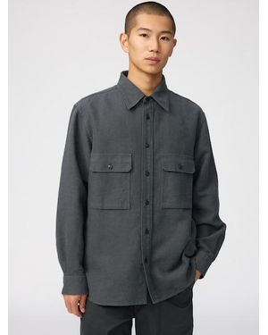 Uniqlo Brushed Cotton Shirt - Blue