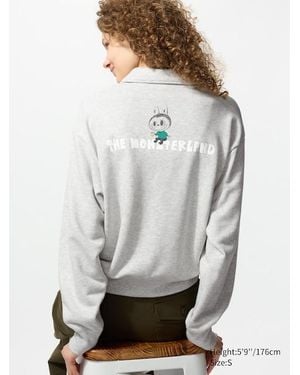 Uniqlo Pop Mart Ut Sudadera Media Cremallera - Gris