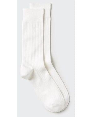 Uniqlo Heattech Socks (Wide Ribbed) - White