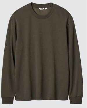 Uniqlo Airism Camiseta Algodón Cuello Redondo - Verde